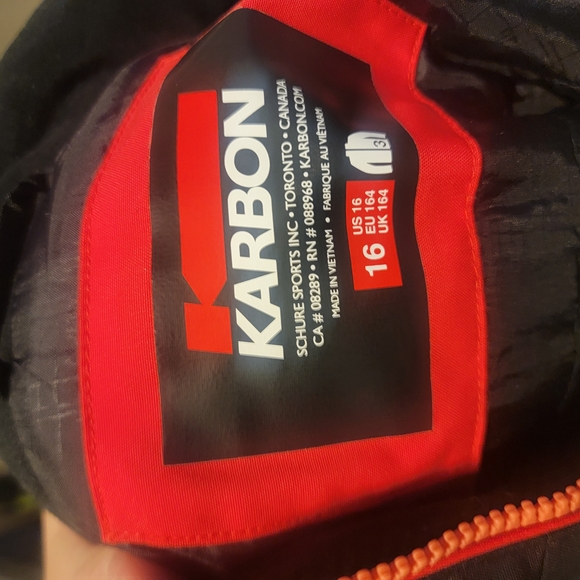 Women's Red and Black Jacket - Picture 2 of 3